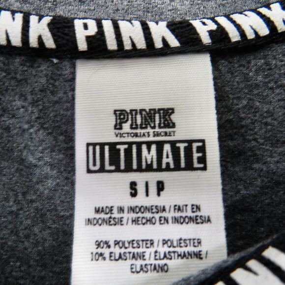 PINK Victoria's Secret Ultimate Gray Half Zip Pullover Small Athleisure - Picture 6 of 7